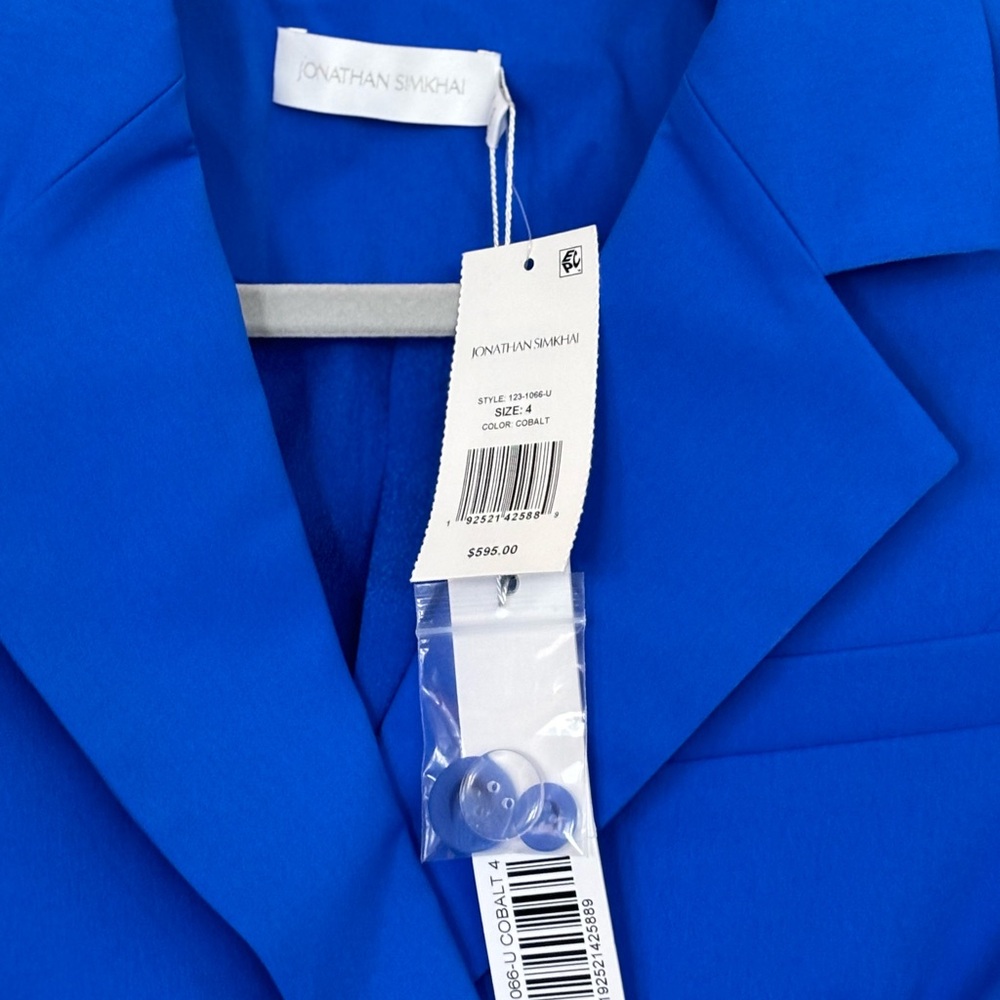 NWT Jonathan Simkhai Kylo Cutout Blazer Mini Dress. Size 4 - Picture 8 of 8